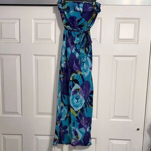 TRINA TURK Sonya Silk Flutter Maxi Dress